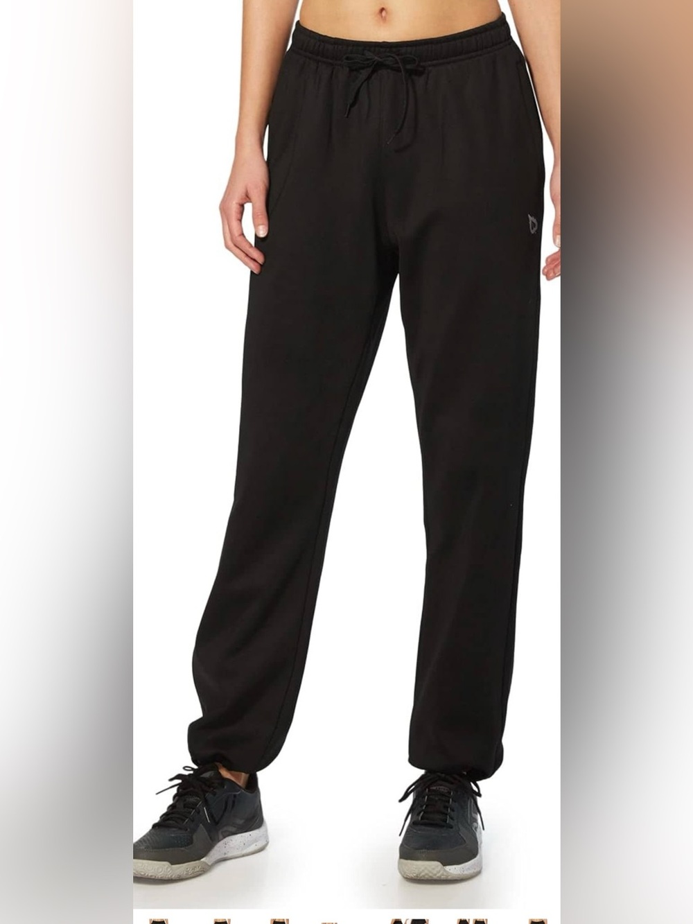 Baleaf Women's Fleece Pants, Athletic Jogger, Black, Large